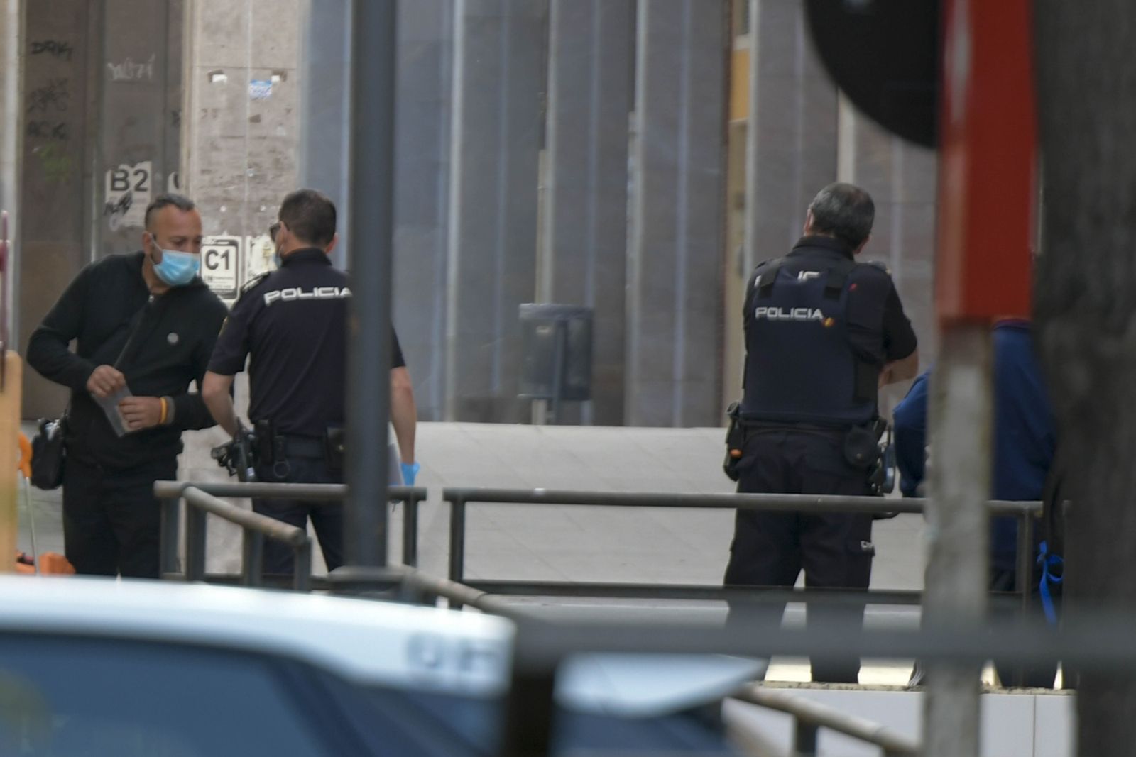 La Policía Nacional poniendo multas durante el estado de alarma por el coronavirus.