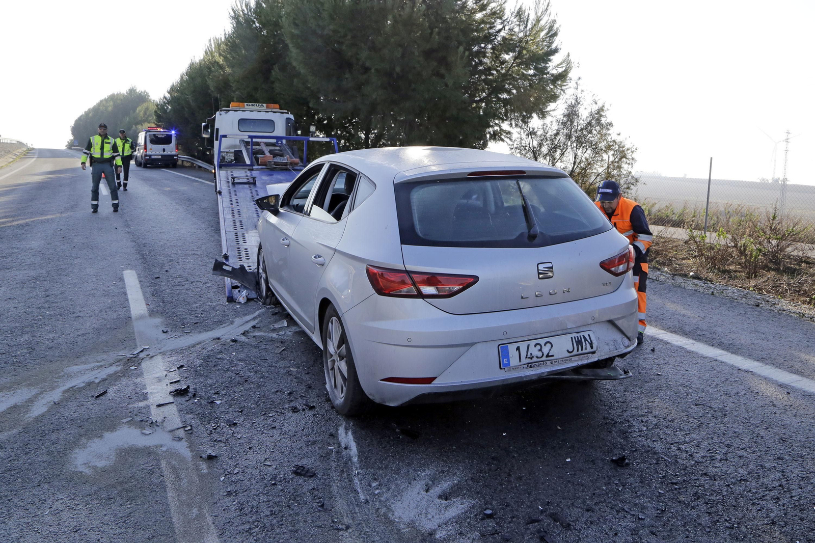 Accidente multiple en la ctra. de Sanlucar en dirección a Jerez