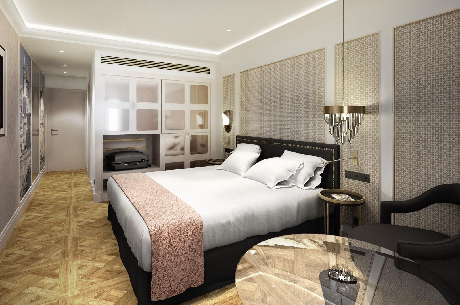 Infografía de cómo serán las habitaciones del hotel de la Casa del Almirante