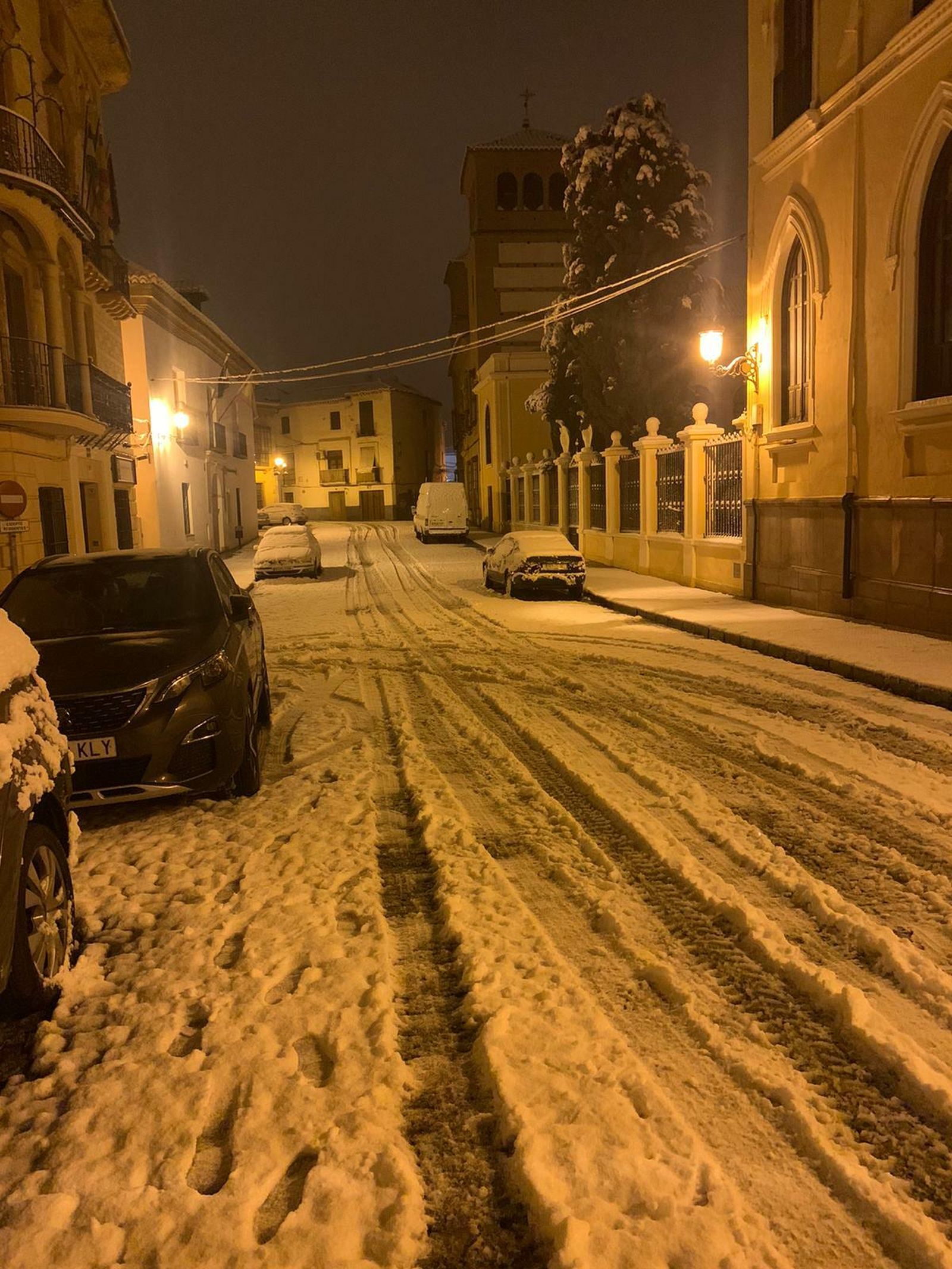 Nieve en Guadix.