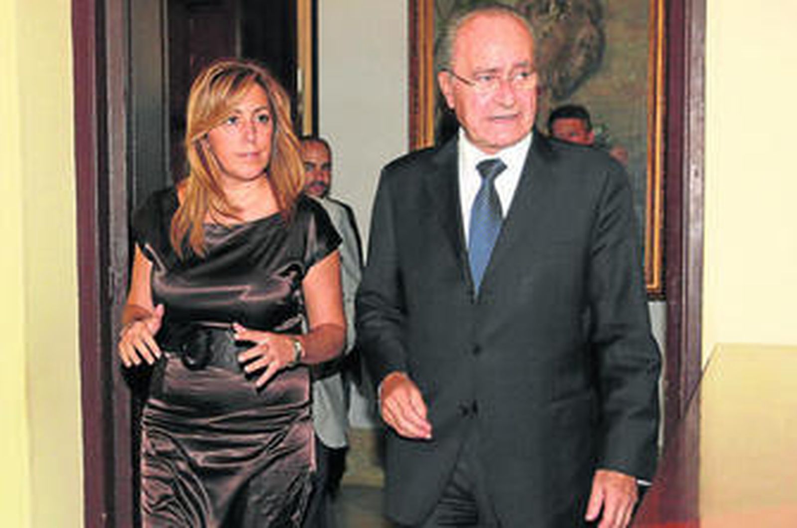 Susana Díaz, ayer en Málaga con el alcalde, Francisco de la Torre.