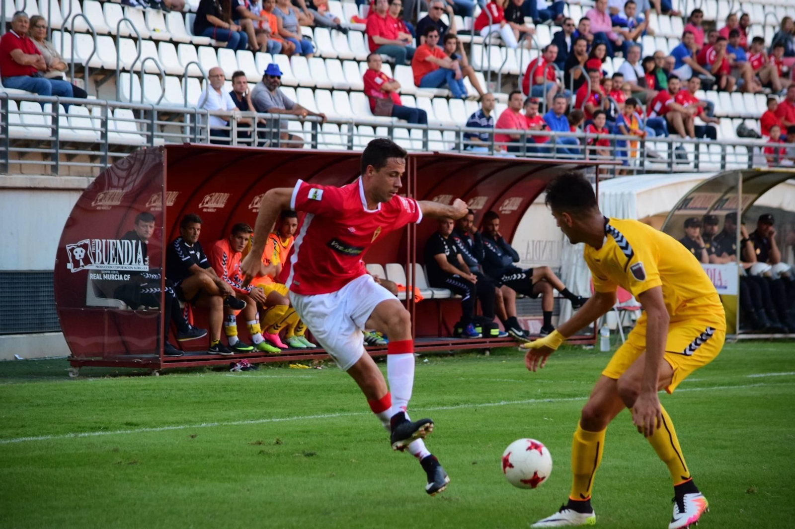 El malagueño Pedro Martín ante el blanquillo Catena.
