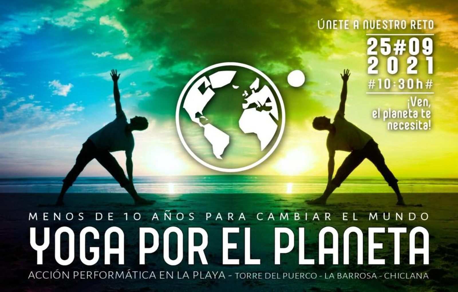 Cartel anunciador de la iniciativa que tendrá lugar este sábado en La Barrosa.