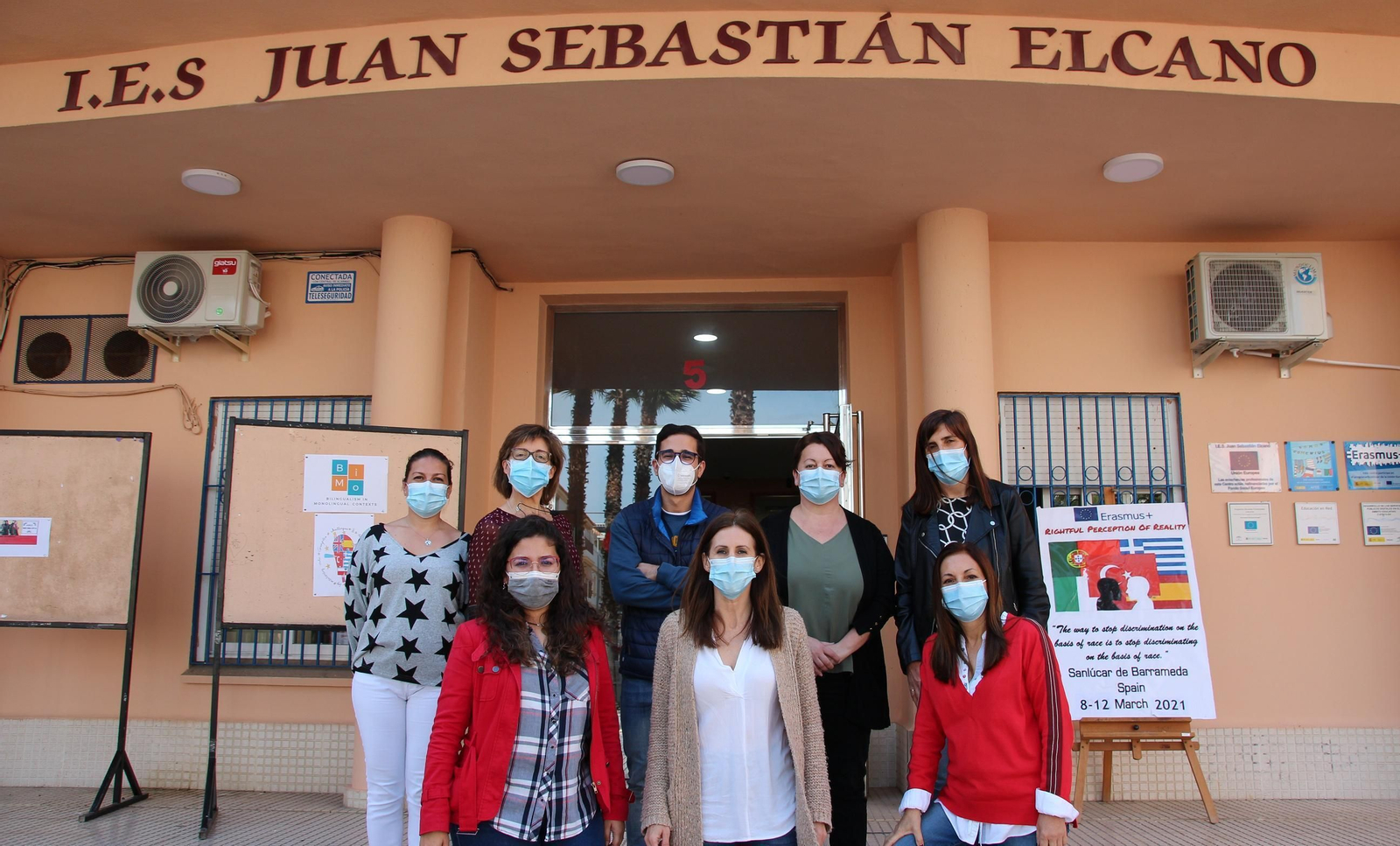 Algunos de los docentes que forman parte del grupo de investigación del instituto Juan Sebastián Elcano de Sanlúcar.