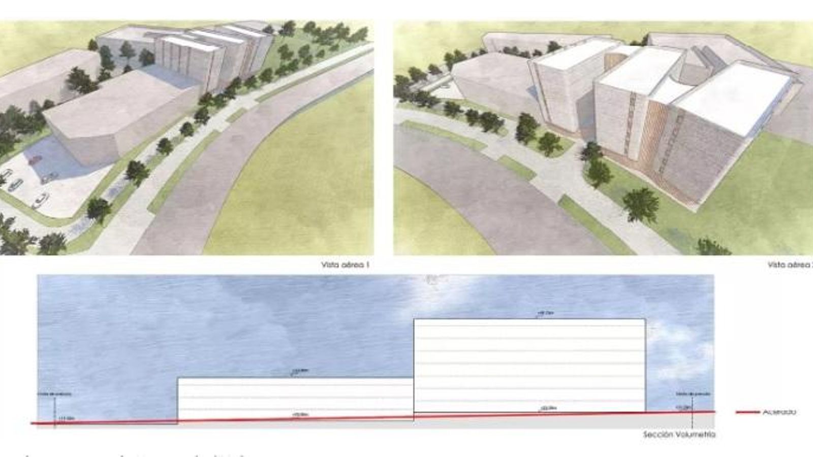 Bocentos del proyecto original en la parcela de Aura Baelo en Sevilla Este