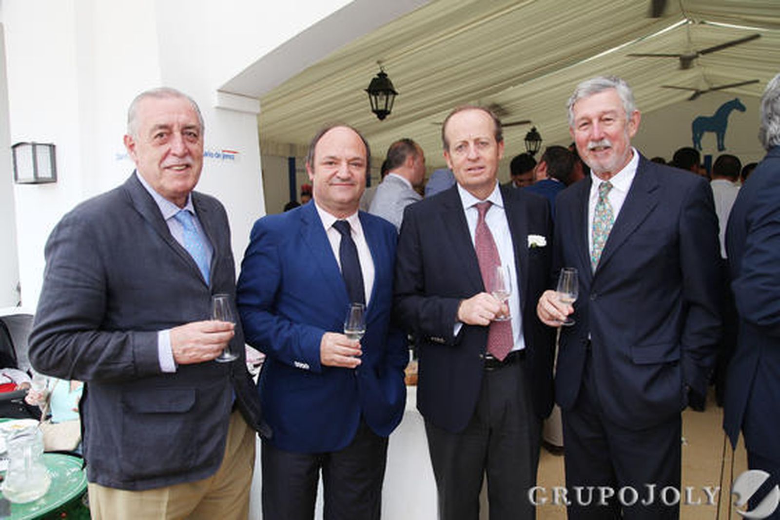 Jesús Pellán, Marcos Camacho, Calixto Alonso y Miguel Burgaba en la caseta del Diario.

Foto: Vanesa Lobo