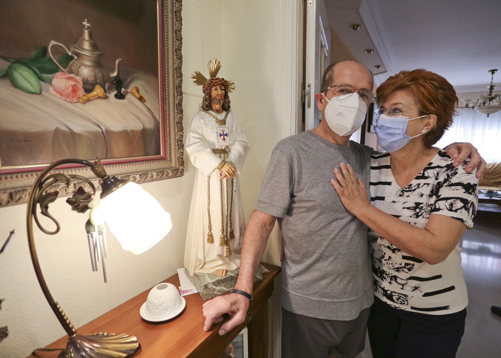 Francisco con su mujer, Socorro.