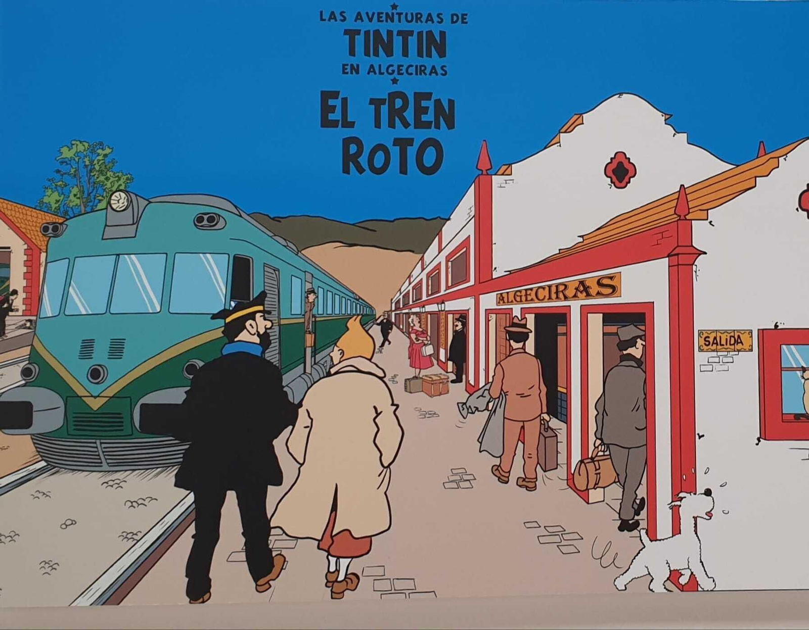 Ilustraciones de la exposición 'Las aventuras de Tintín en Algeciras'.