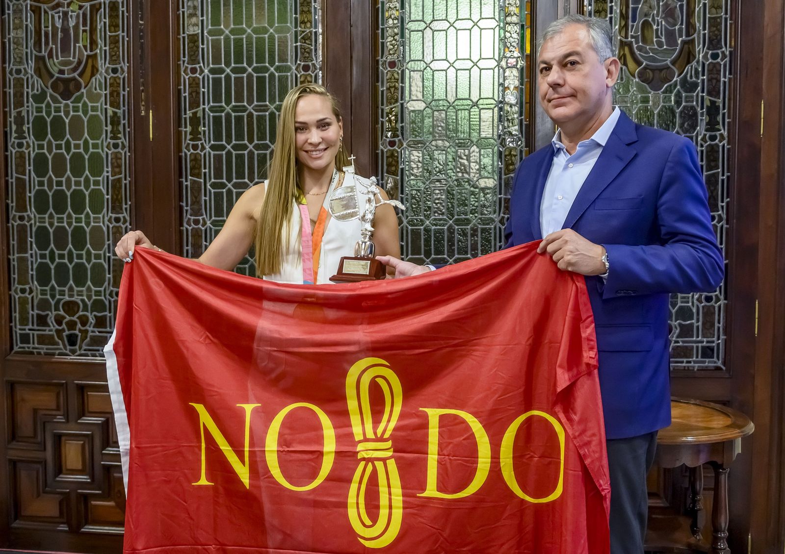 Las fotos de la recepción del alcalde a Irene Guerrero