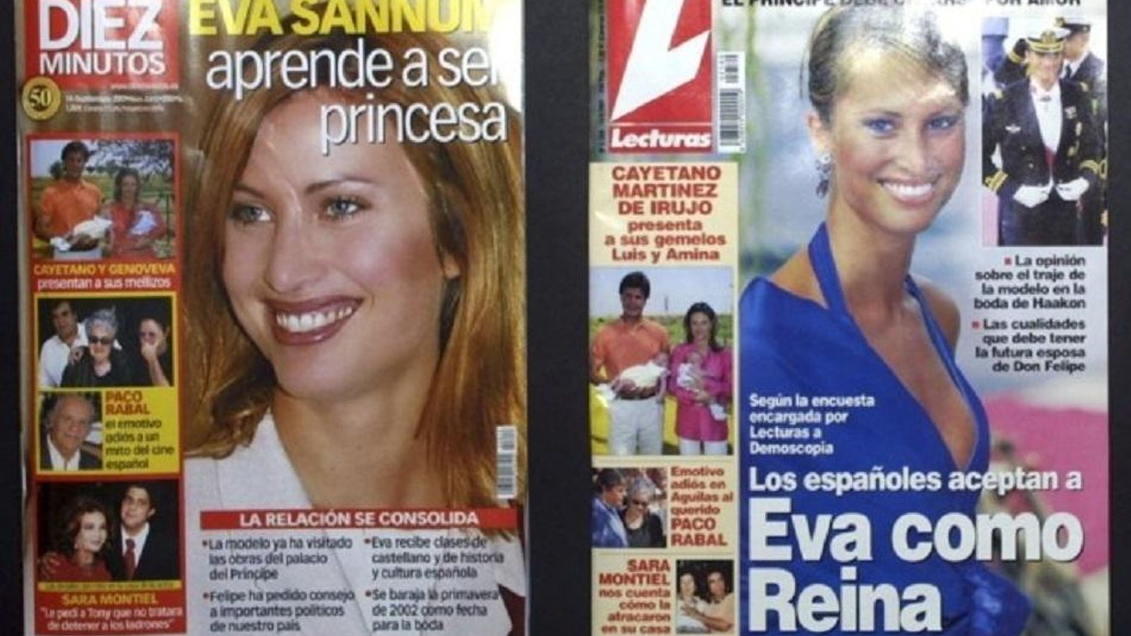 Portadas de las revistas de la época con Eva Sannum como protagonista.