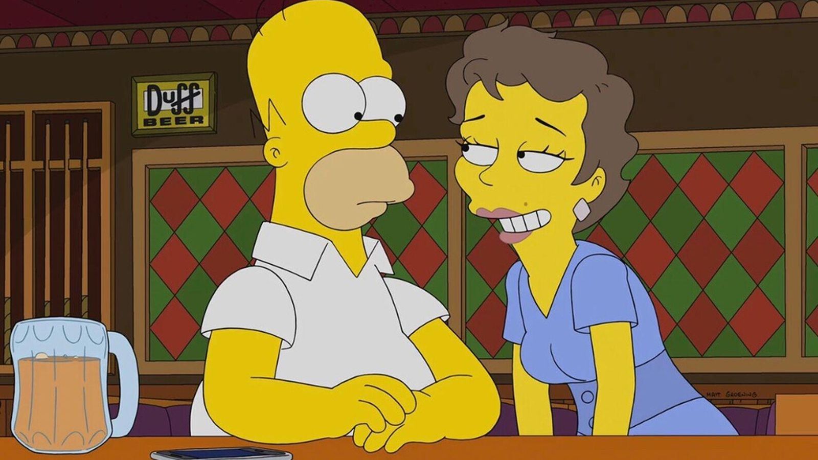 Lily (a la que pone voz Olivia Colman) con Homer.