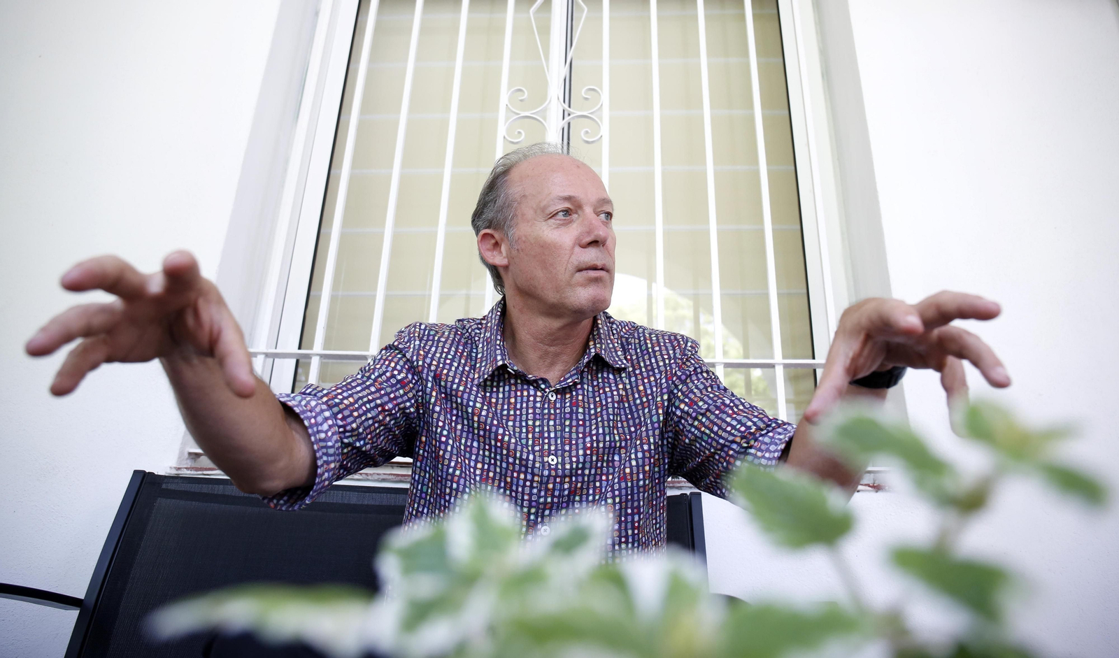 Jalbert ayer antes de la entrevista en las instalaciones de La Noria en Málaga.