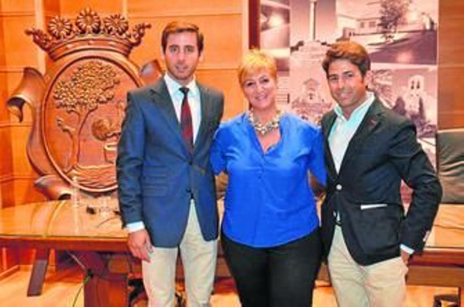 Presentación de los carteles ayer en el Ayuntamiento de Pozoblanco.