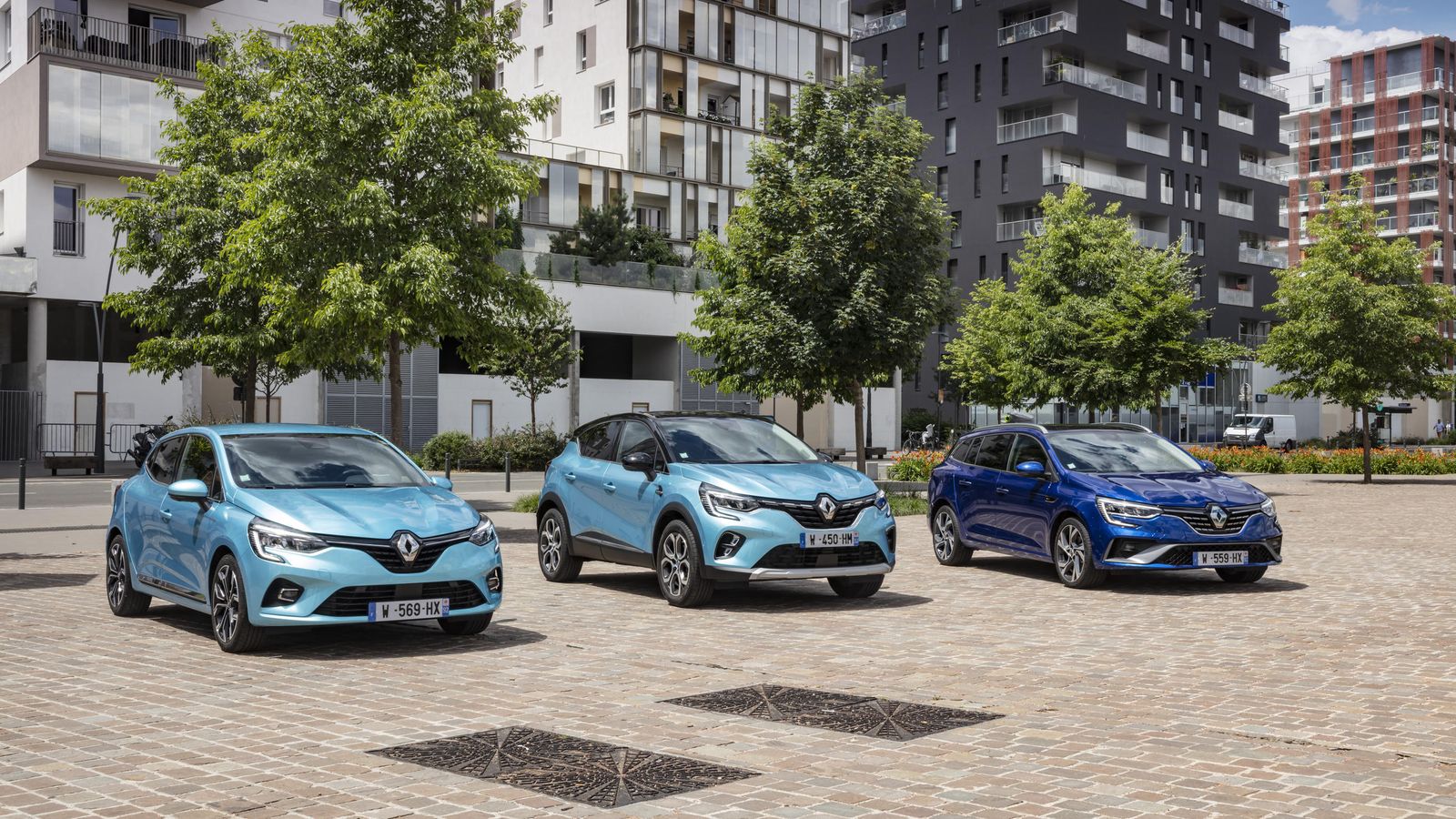Renault Capture E-Tech Plug-In, Renault Clio E-Tech y  Renault Megane IV Estate E-Tech Plug-In.