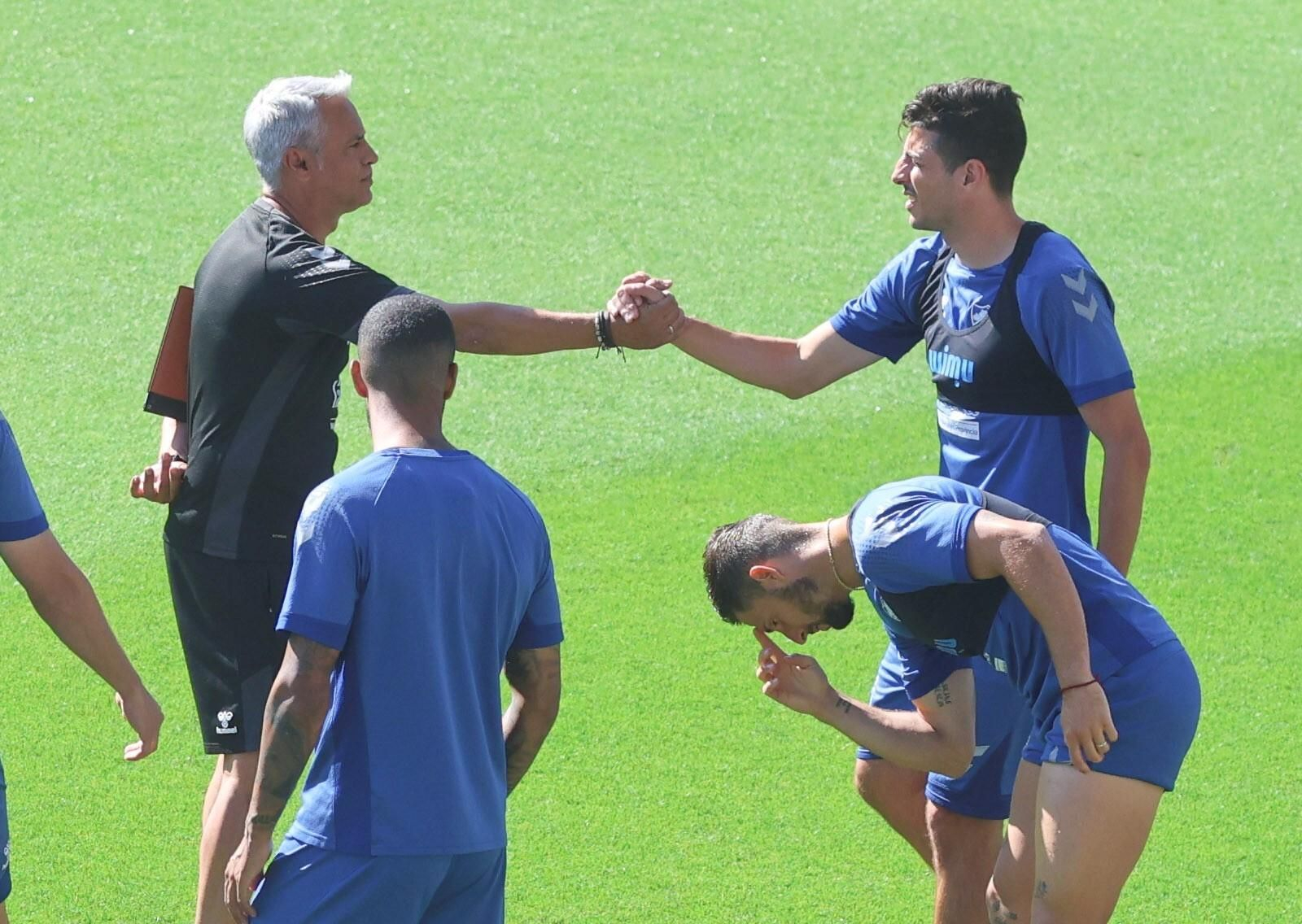 Las imágenes del entrenamiento del Málaga