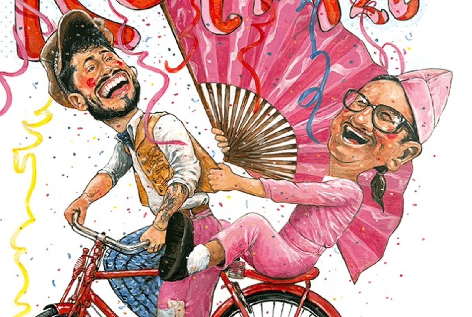 Detalle del cartel del Carnaval de Rota 2026 en el que se ven a Antoñito Molina y Felipe Segundo.