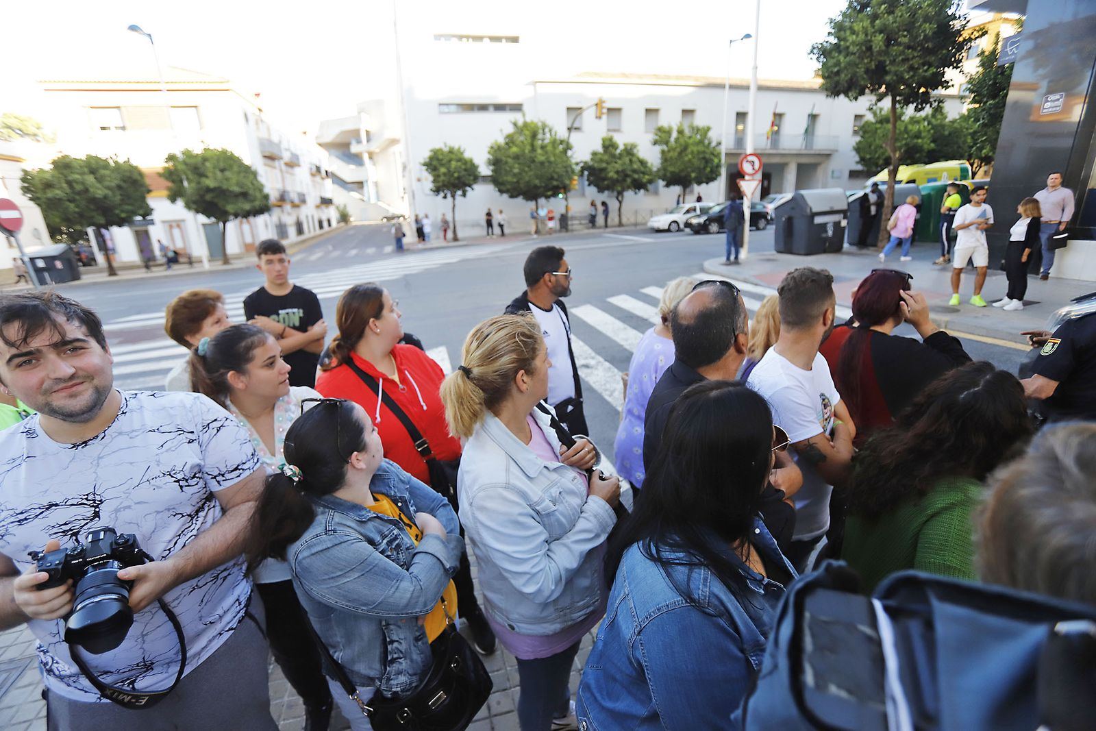 Llegada a los juzgados del detenido por el atropello mortal en Gibraleón