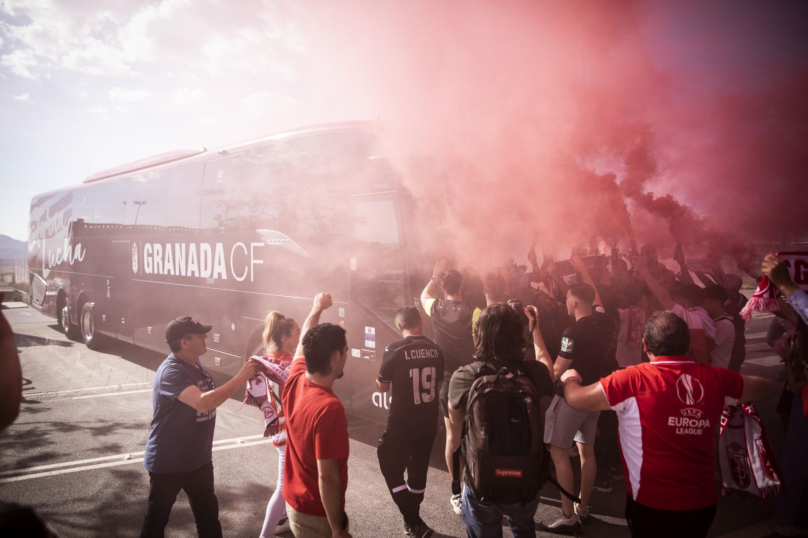 Despedida al equipo en la Ciudad Deportiva.