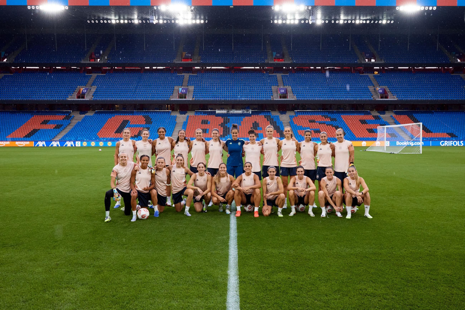 Las fotos de España antes de la final de la Eurocopa femenina