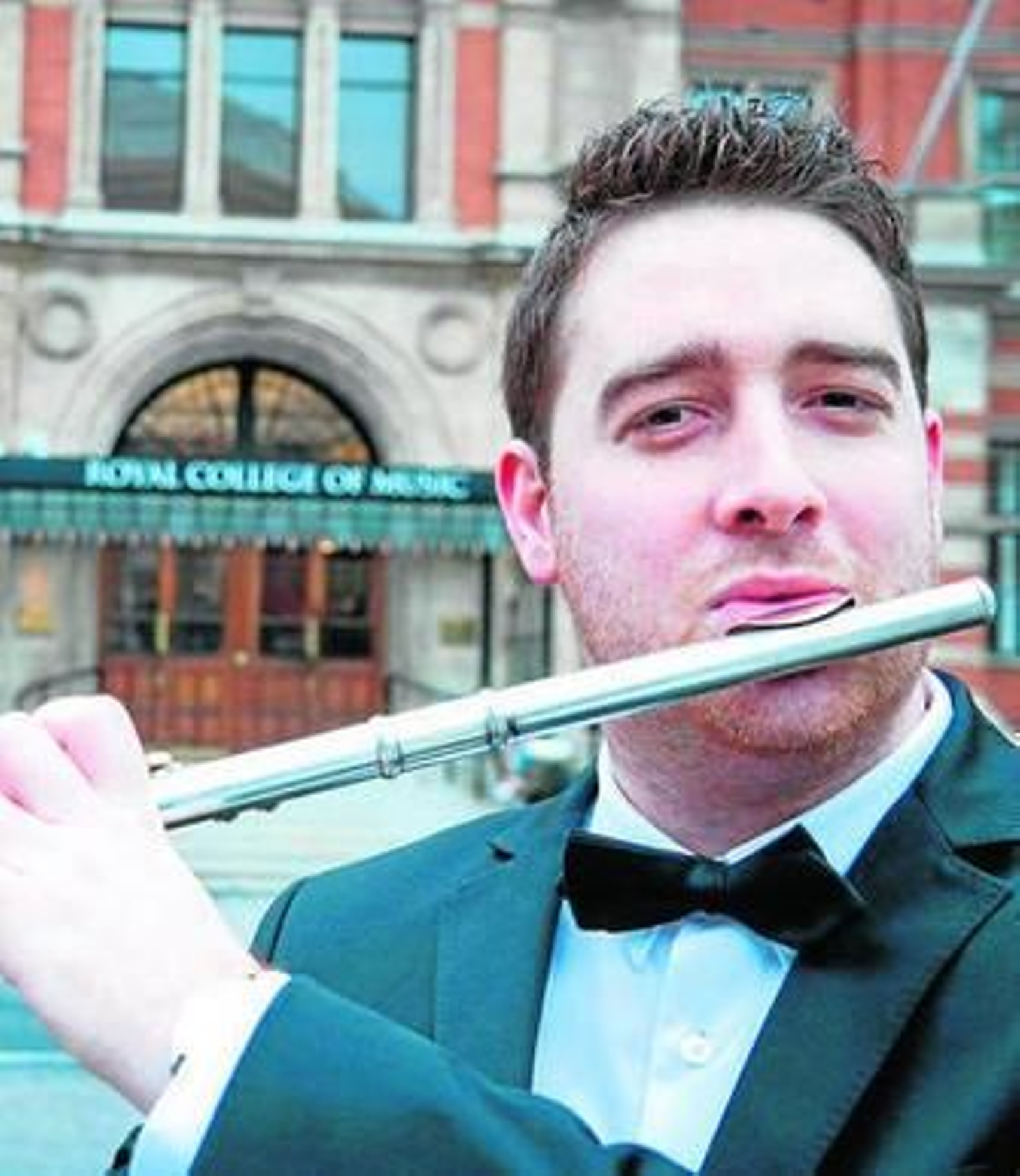 Imagen del joven músico linense Javier León en Londres.