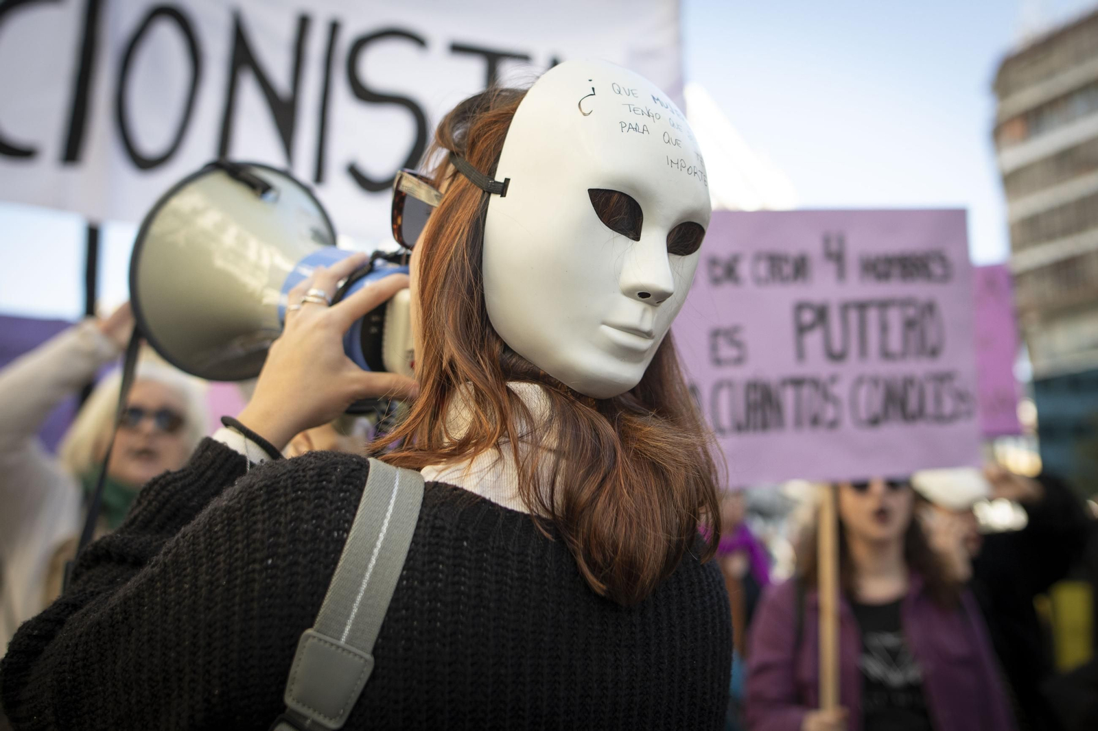 Protesta en una convocatoria del 25N.