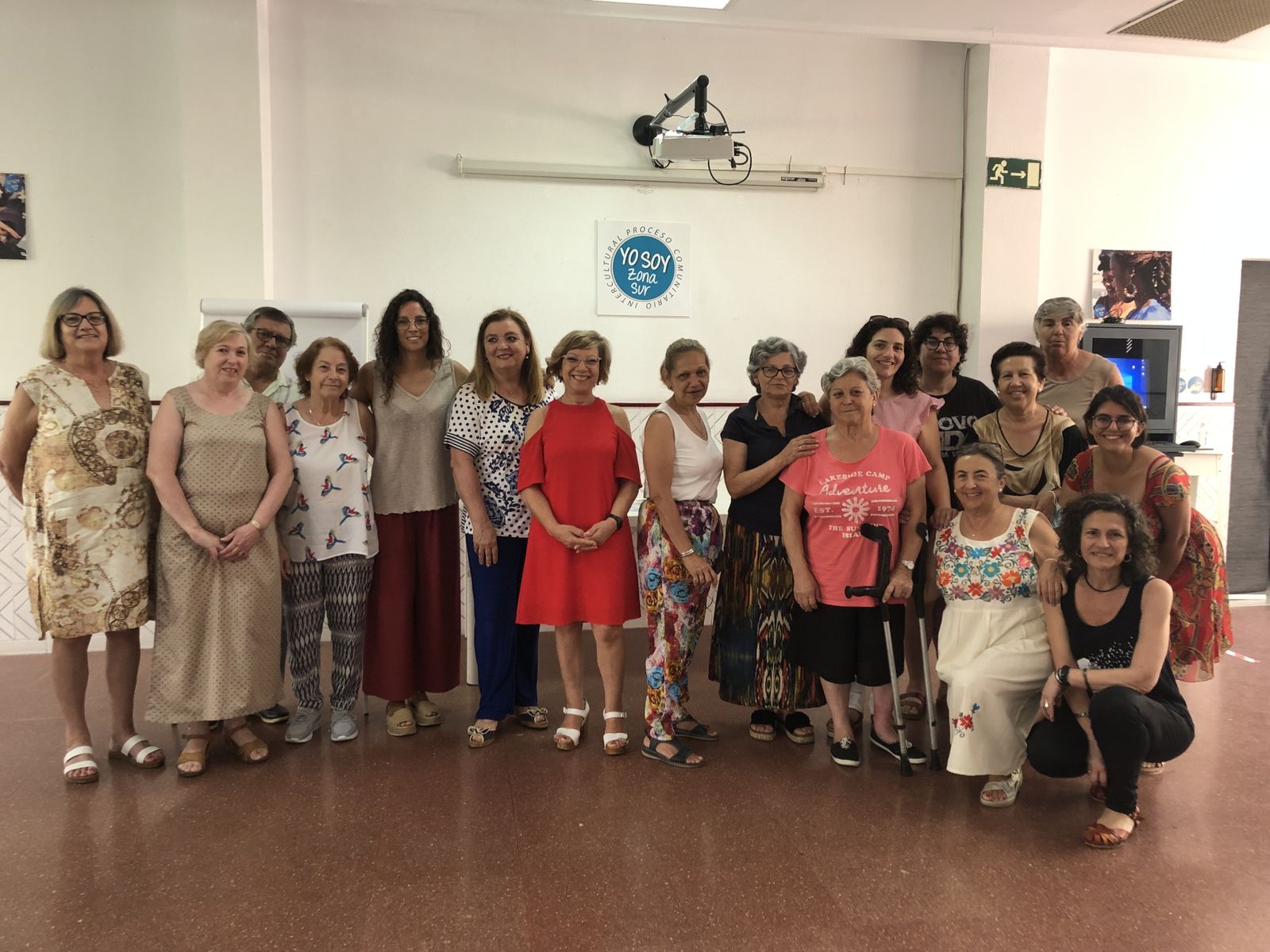 Carmen Collado, en su visita al programa del Proceso Comunitario de la Zona Sur.