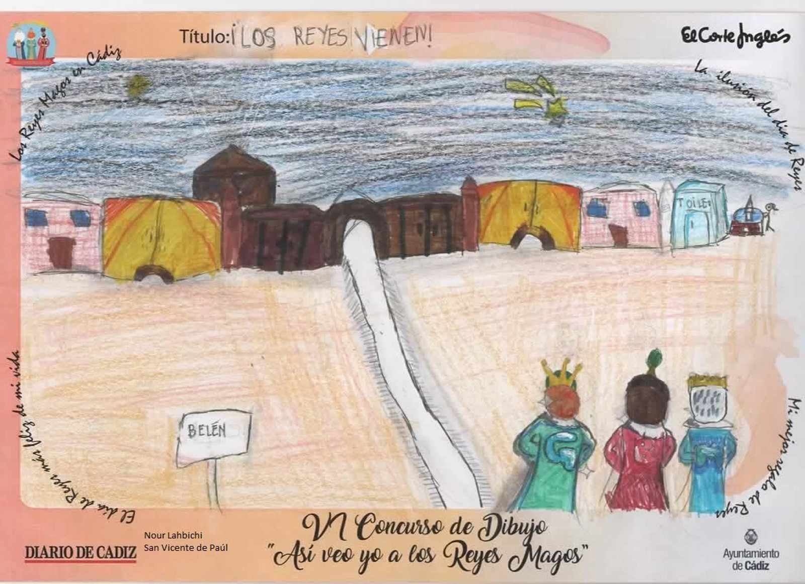 Los dibujos ganadores y semifinalistas del concurso 'Así veo yo a los Reyes Magos' en Cádiz.