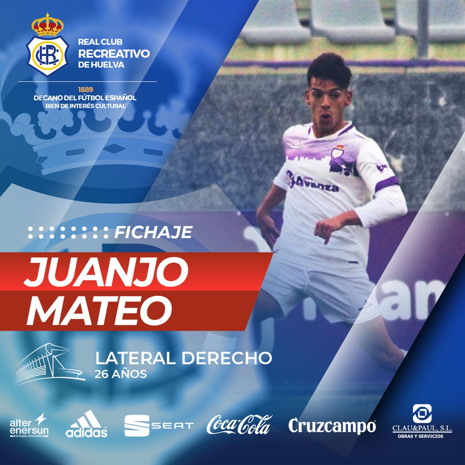 Juanjo Mateo es la tercera incorporación al proyecto del Recreativo.