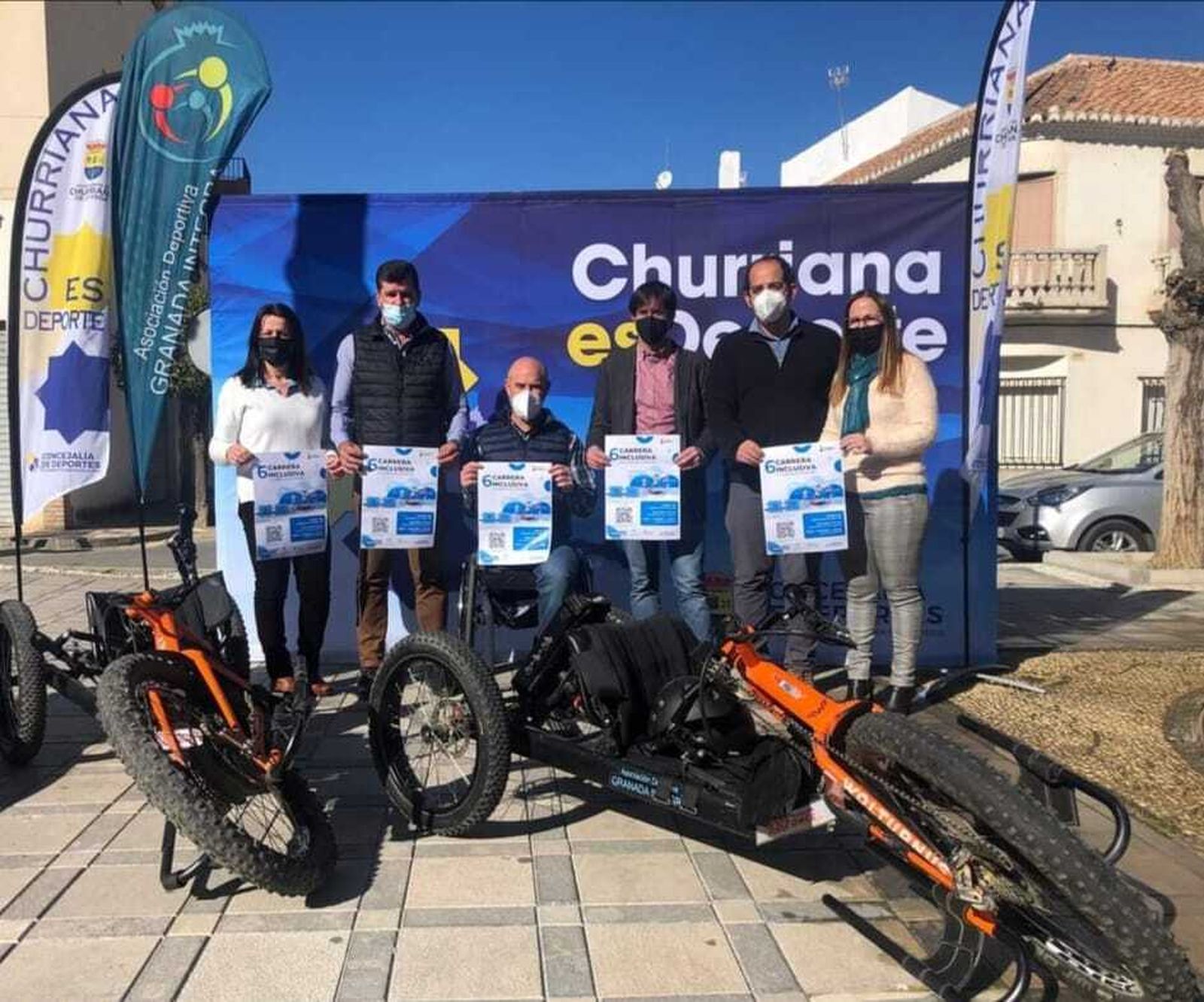Momento de la presentación de la prueba con el alcalde Antonio Narváez a la cabeza.