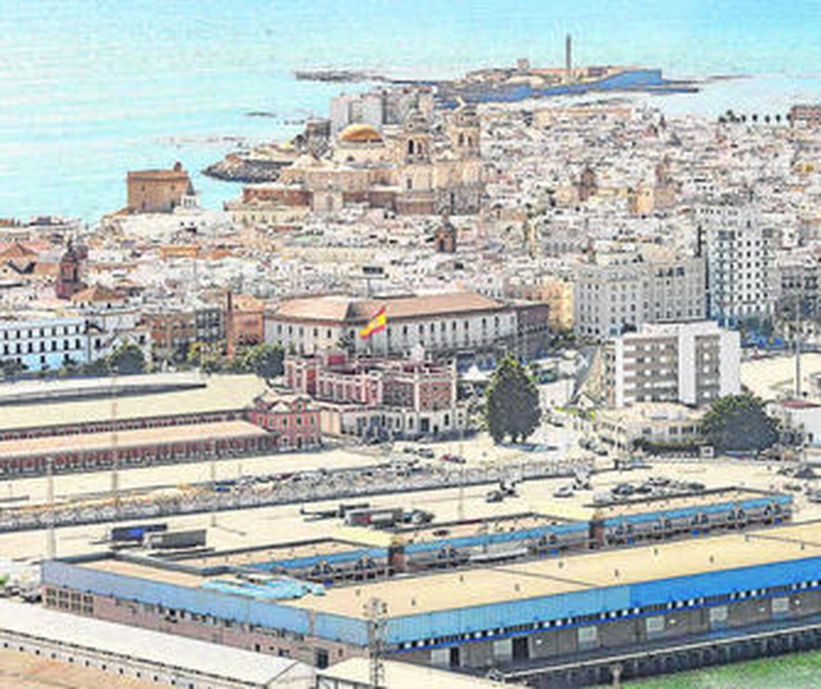 Un estacionamiento en el muelle pesquero podría ser una alternativa al subterráneo de plaza de Sevilla.