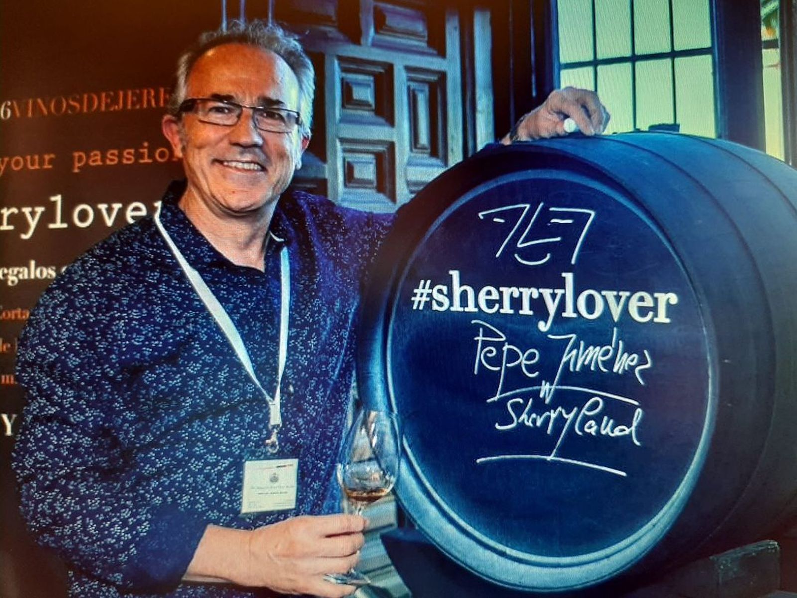 El autor del artículo en la pasada edición de Vinoble de 2018.