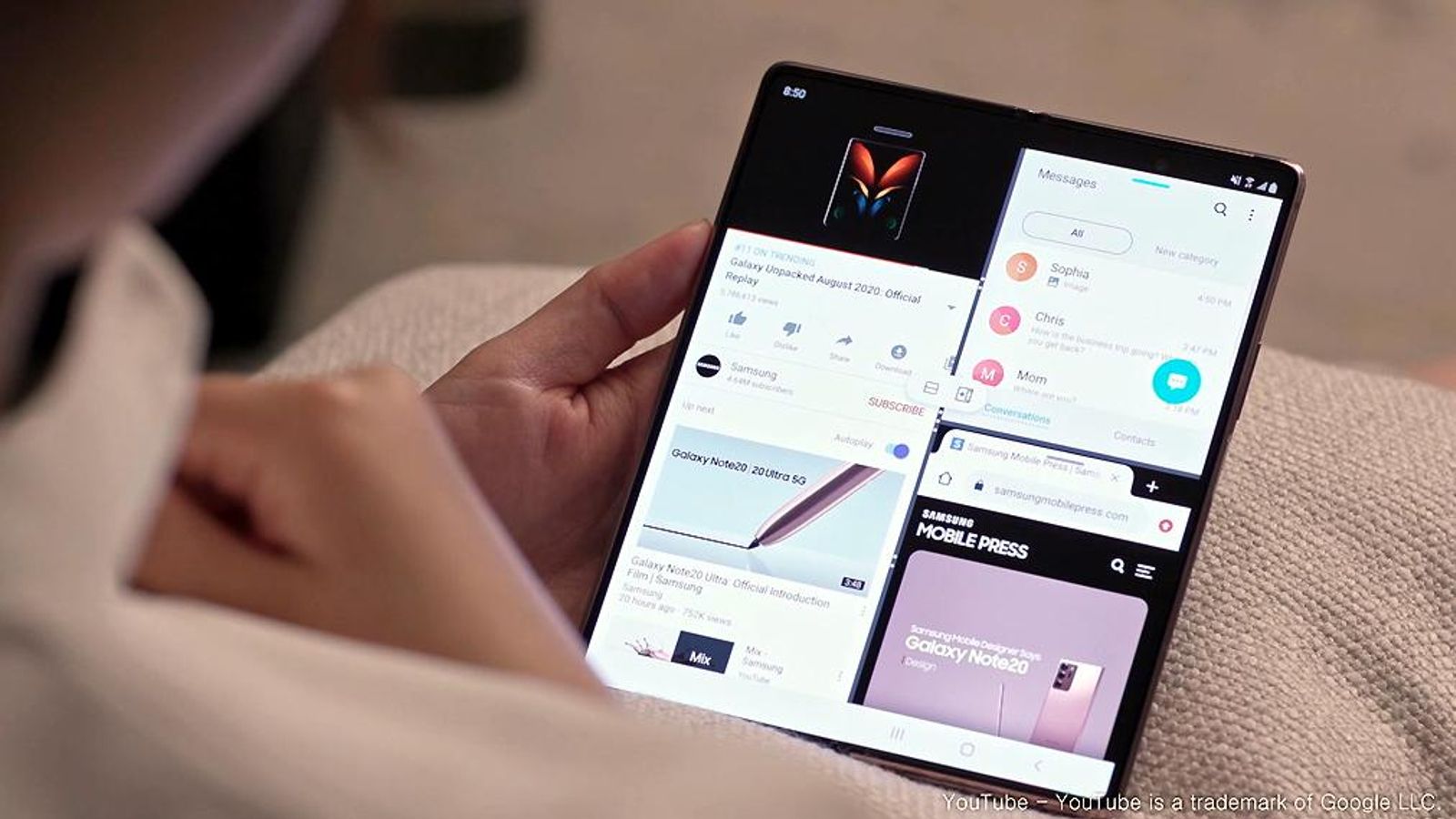Multitarea en el Samsung Galaxy Z Fold2
