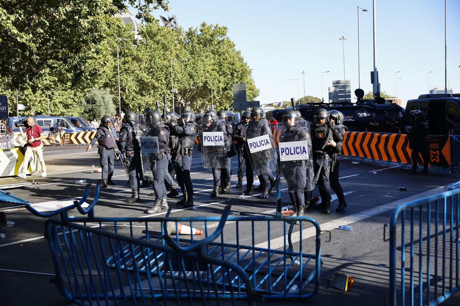 Las fotos de la protestas propalestinas que han obligado a cancelar la última etapa de la Vuelta a España