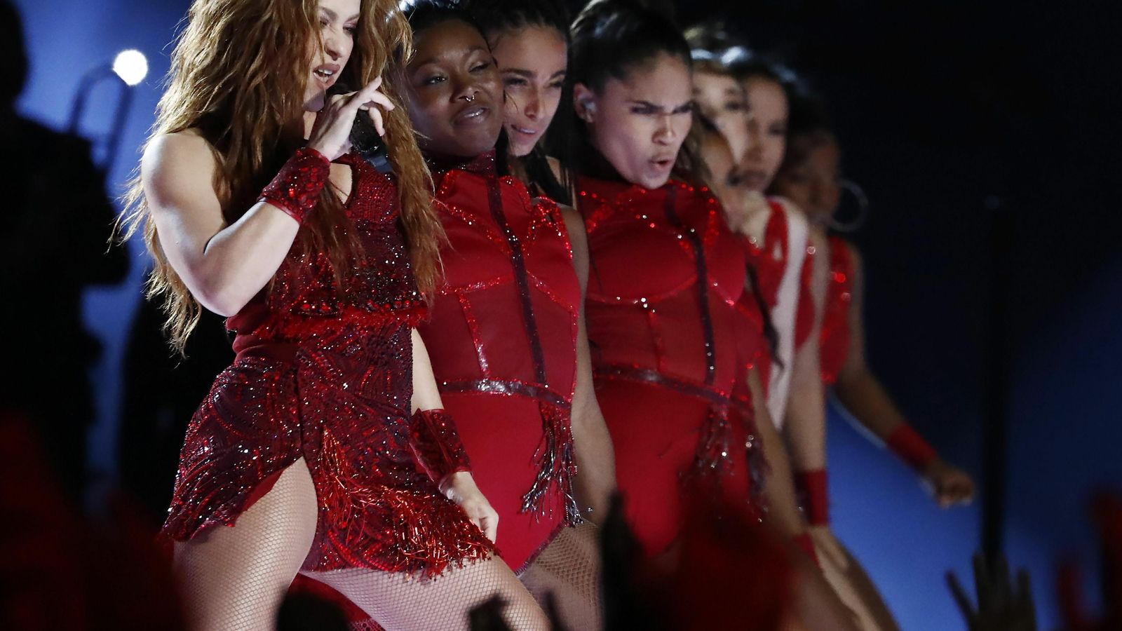 Shakira, durante su intervención en solitario.