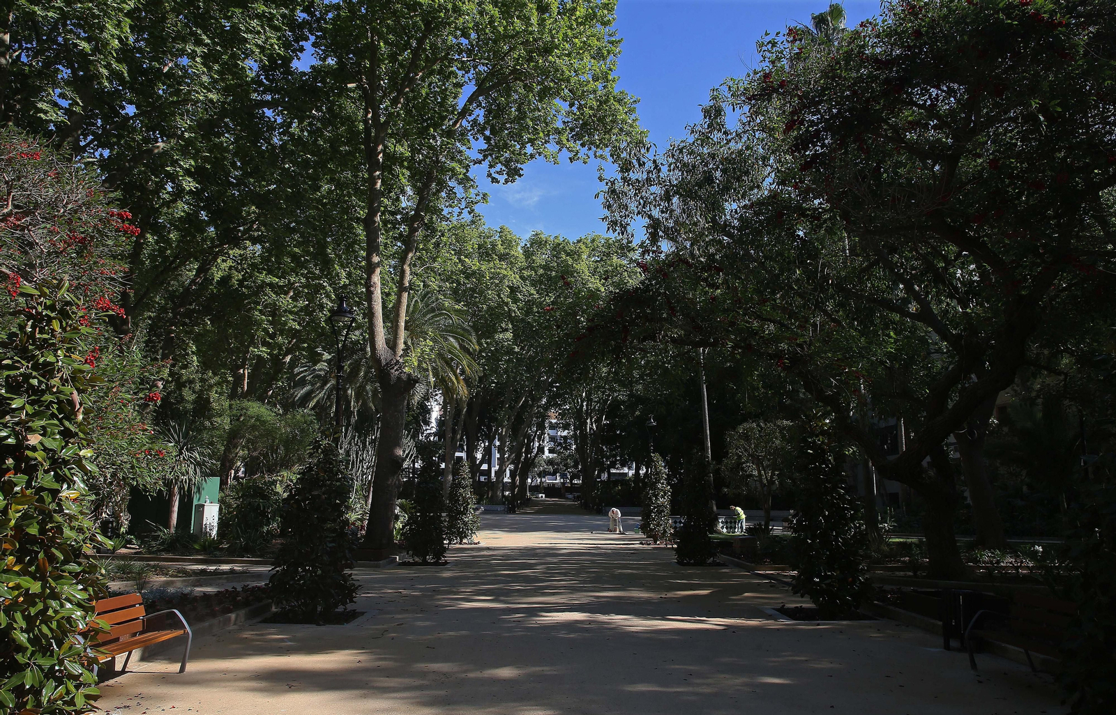 El parque María Cristina de Algeciras, listo para su reapertura