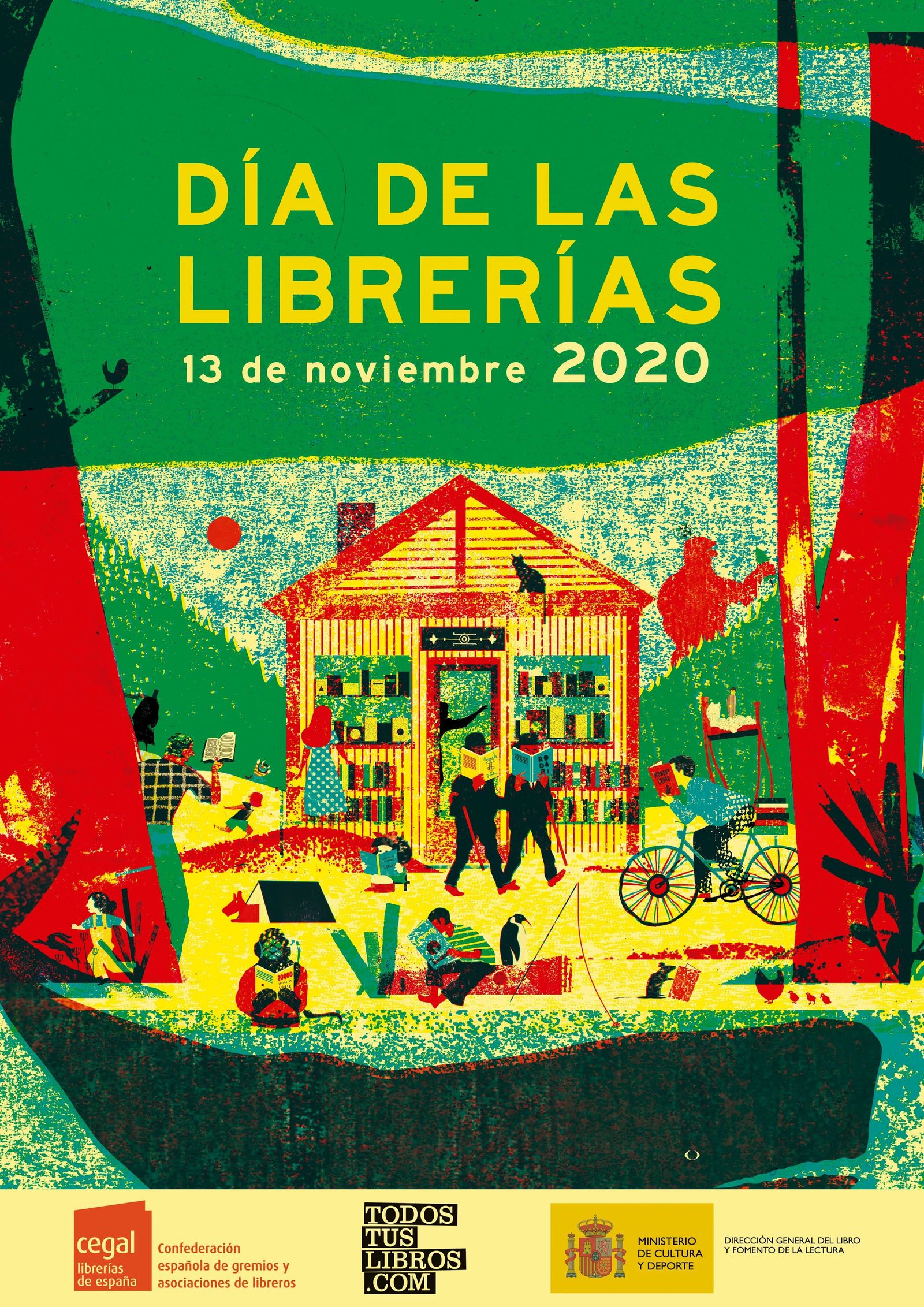 Cartel del Día de las Librerías de Ximo Abadía