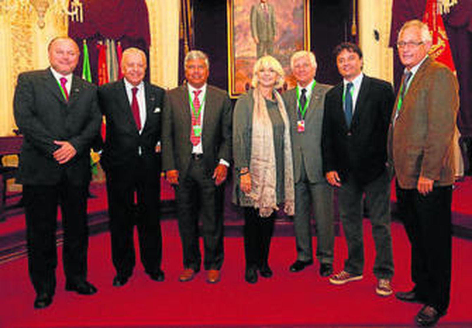 Teófila, con los alcaldes chilenos.