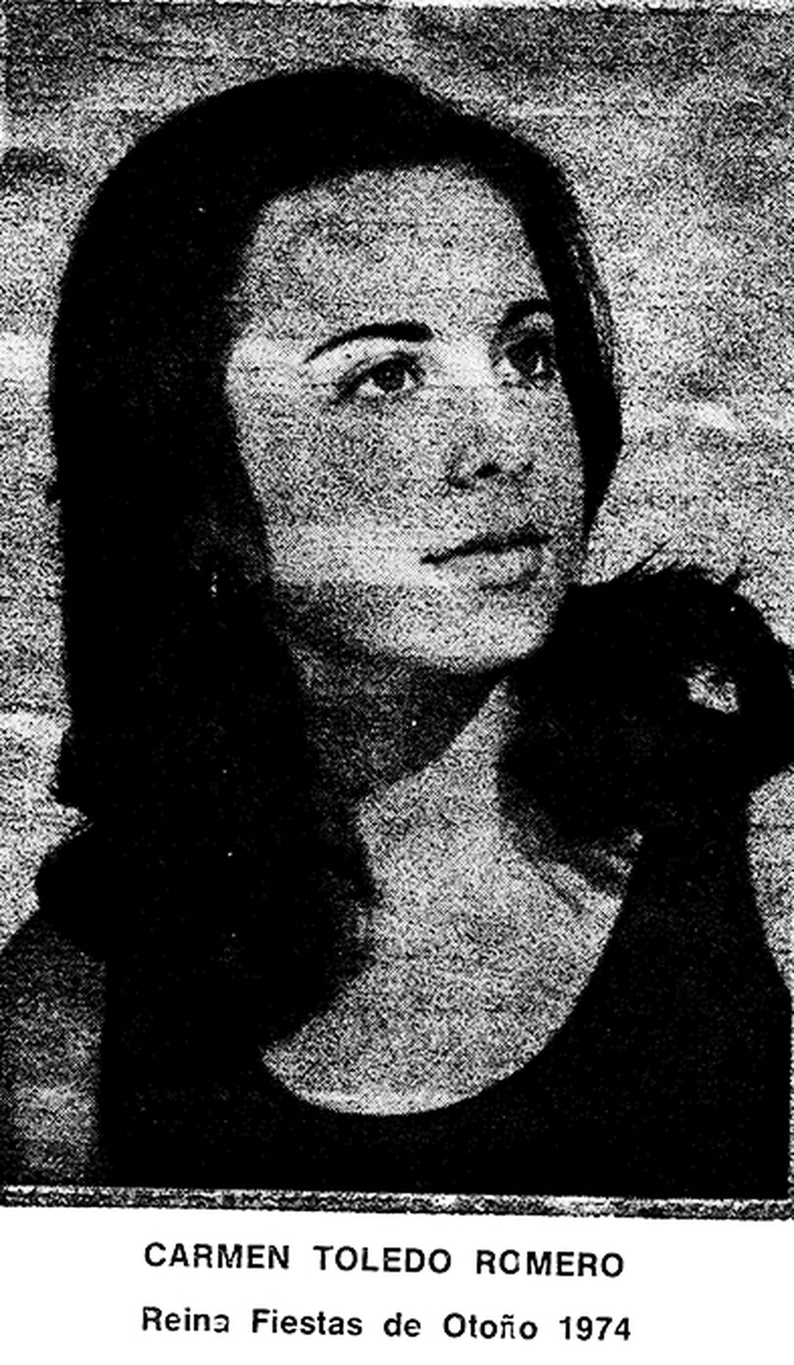 Reina de las fiestas de otoño de Albox 1974