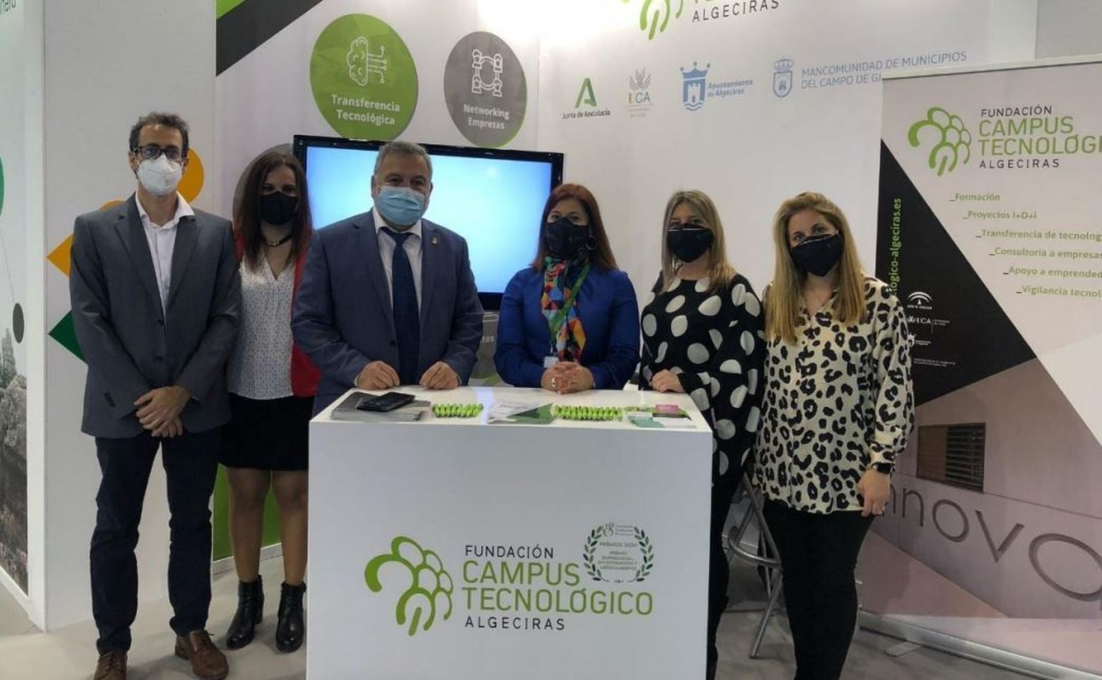 Expositor de Campus Tecnológico de Algeciras en el Palacio de Congresos de Málaga.