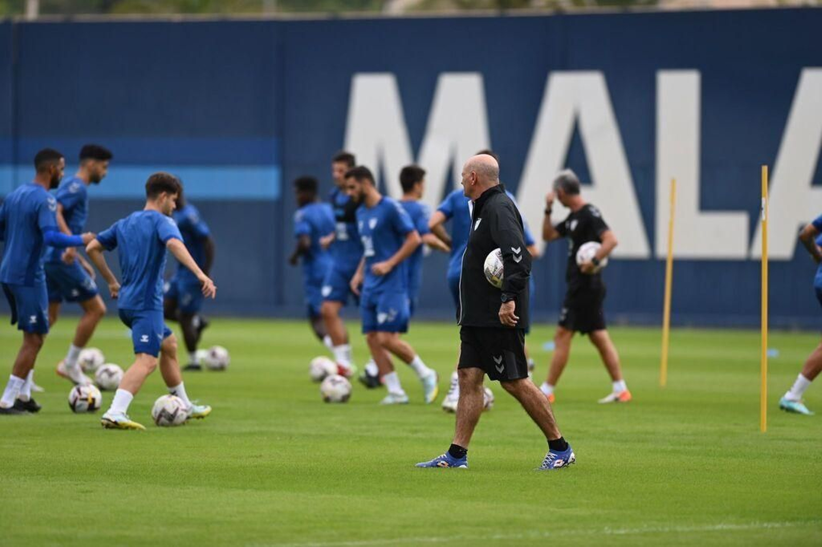 Entrenamiento del Málaga CF. Entrenamiento del Málaga CF.