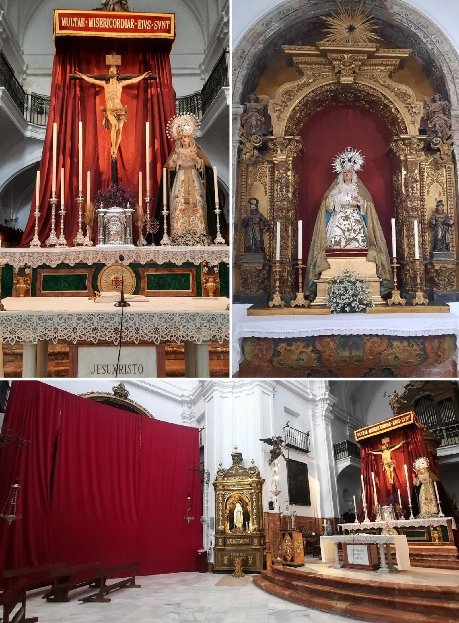 Las dolorosas de Santa Cruz en sus ubicaciones temporales