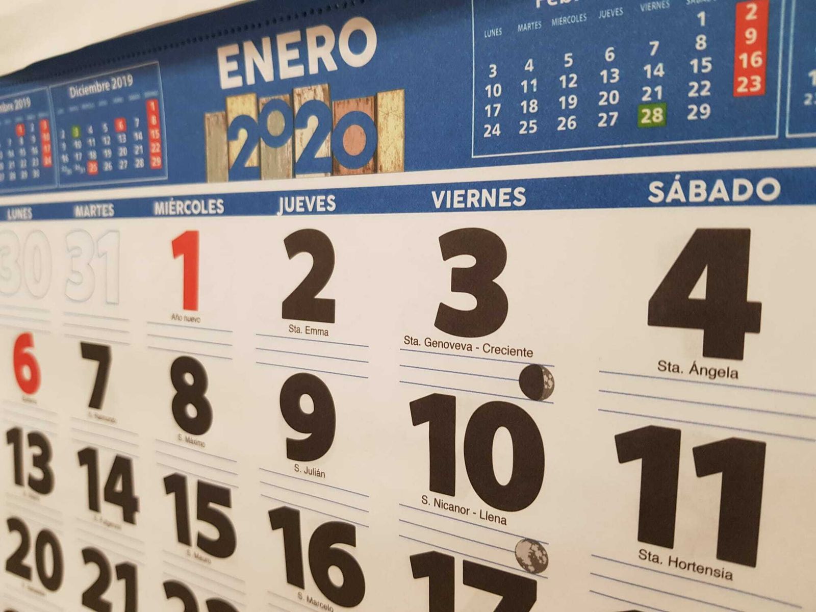 El calendario de 2020 viene cargado de puentes.
