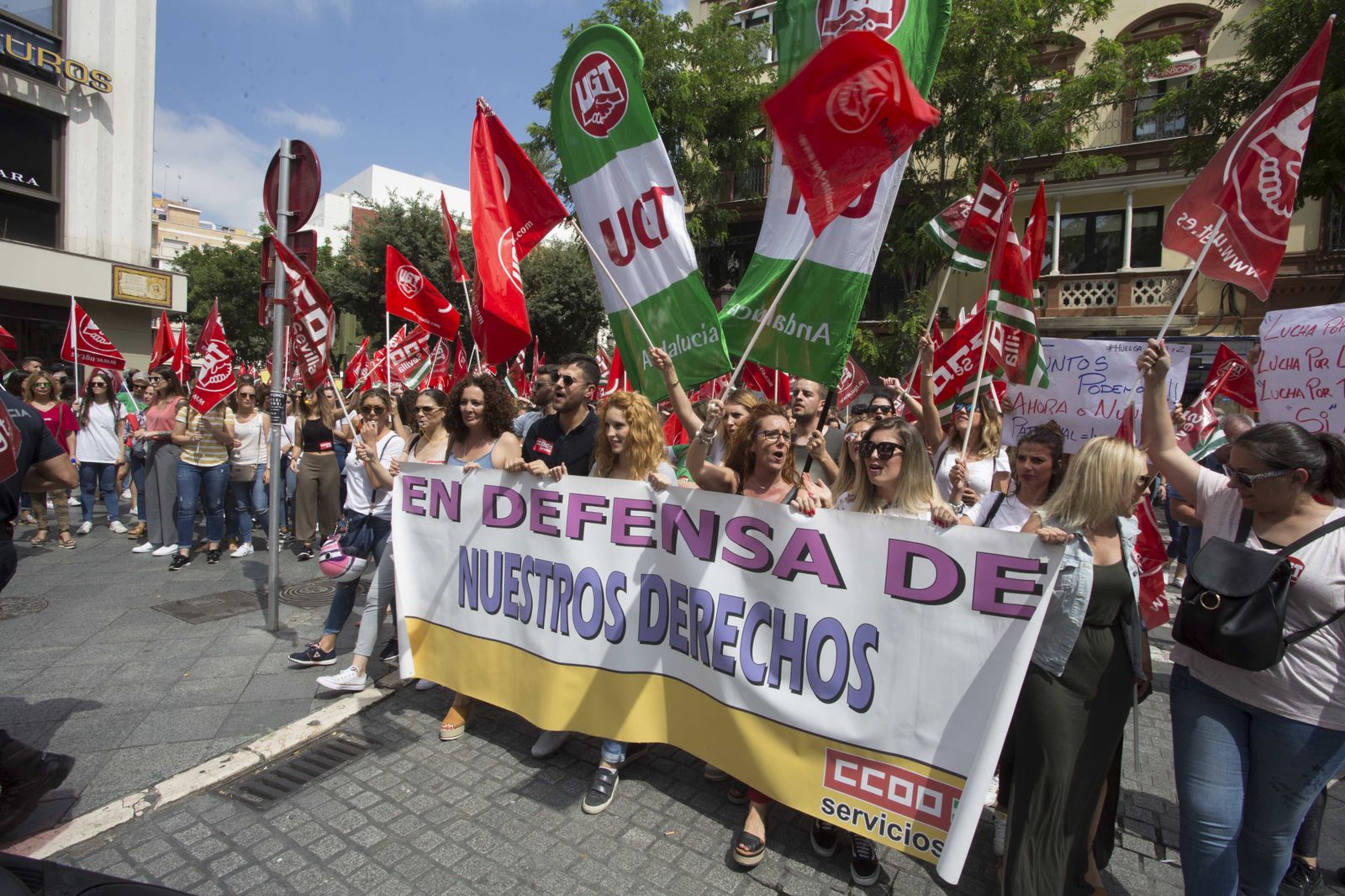 Las imágenes de la huelga del Comercio