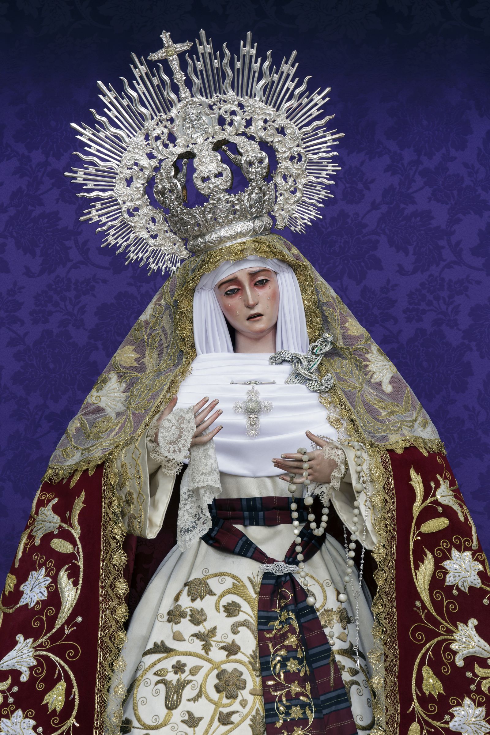 La Virgen del Subterráneo vestida para sus cultos de este año