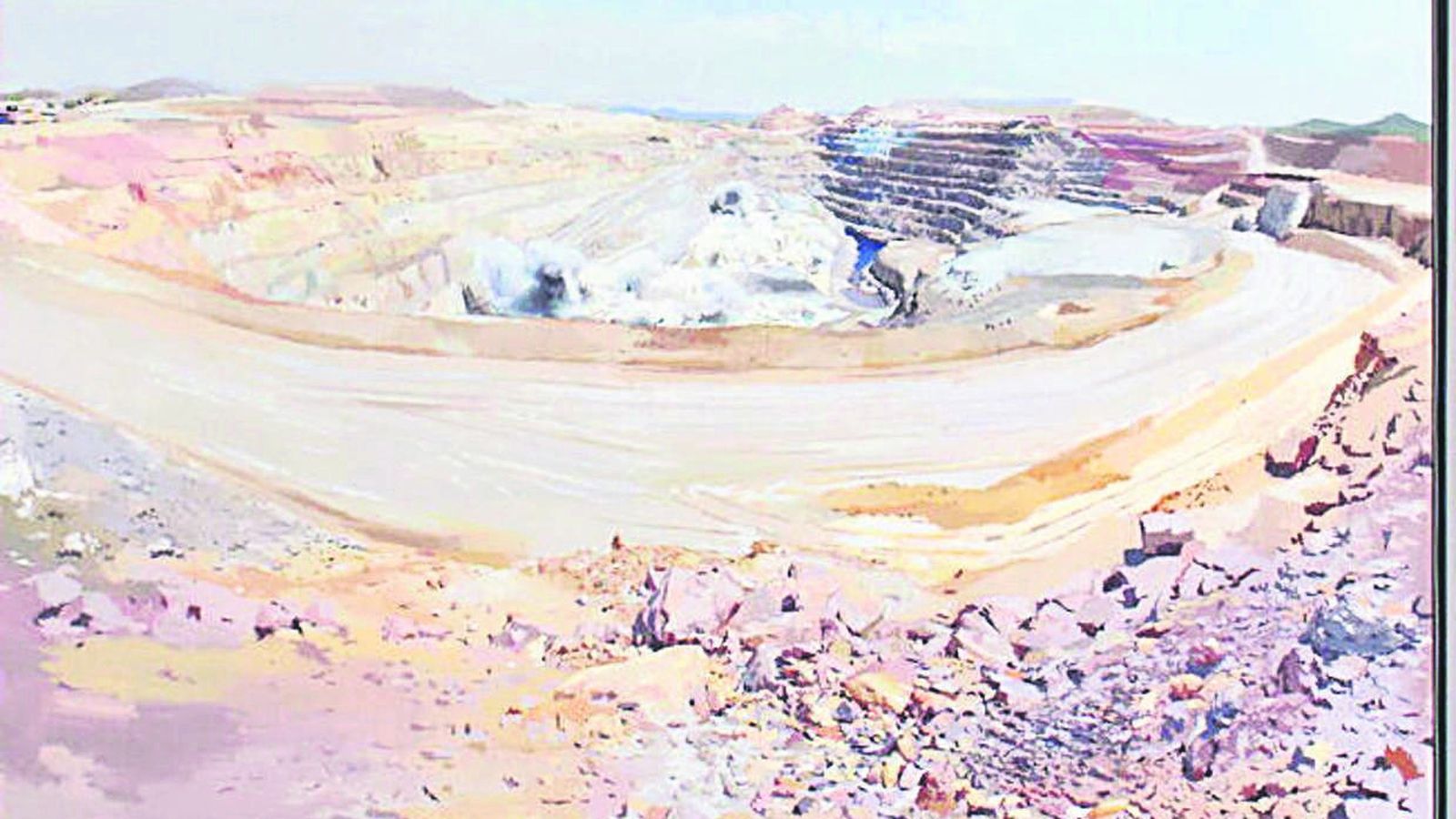 Pintura de Antonio Lara para el Almanaque MAXAM 2023.