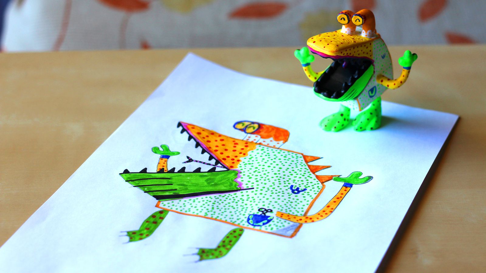 Uno de los muñecos realizados por Moyupi.