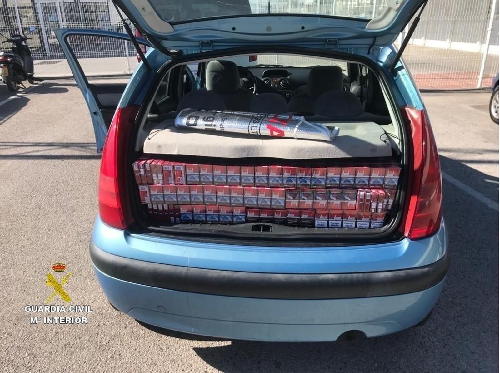 El tabaco que iba en uno de los vehículos