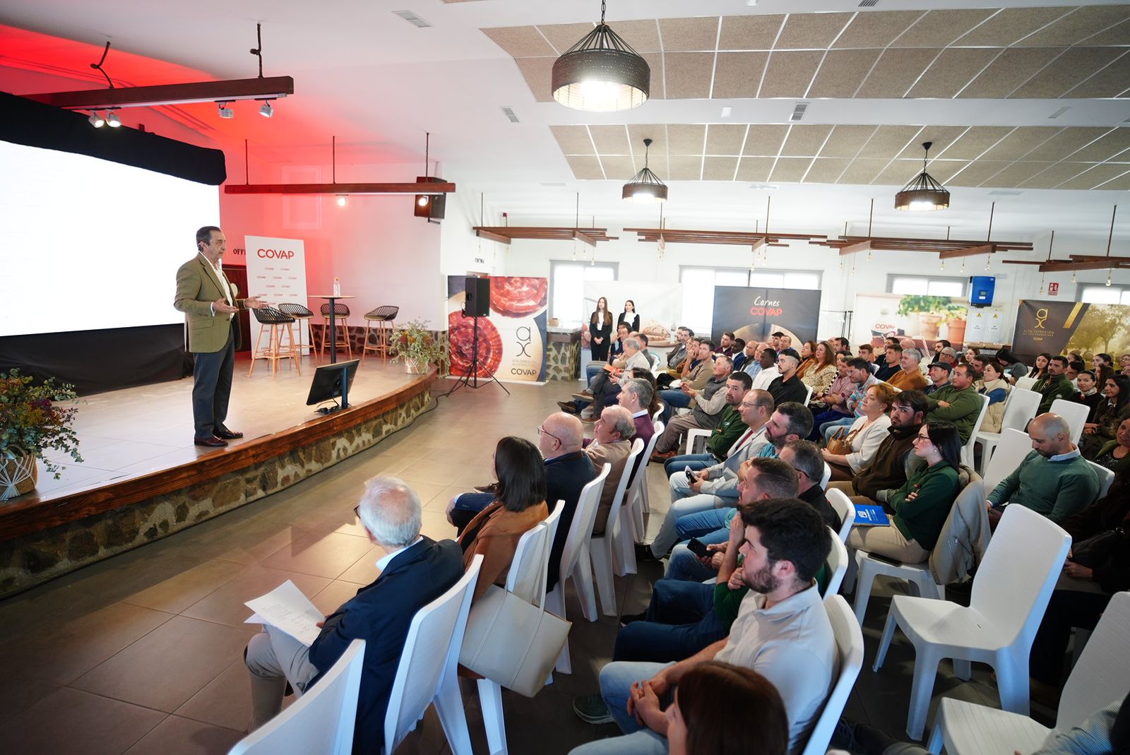 El presidente de Covap, durante la jornada.