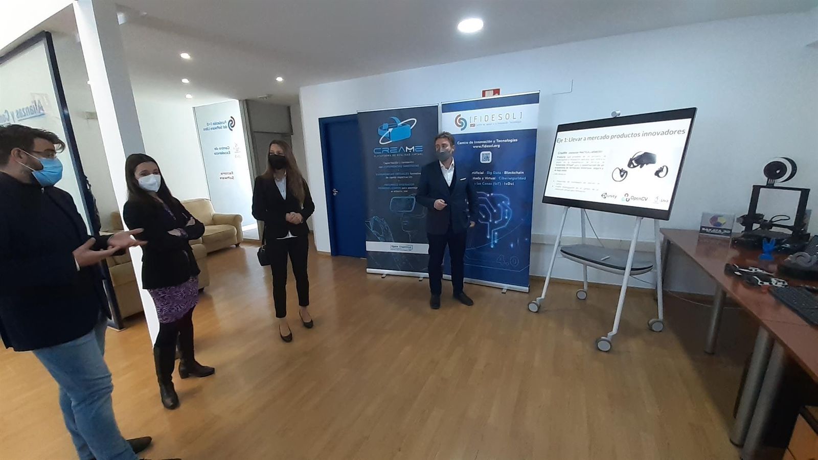 Un momento de la visita