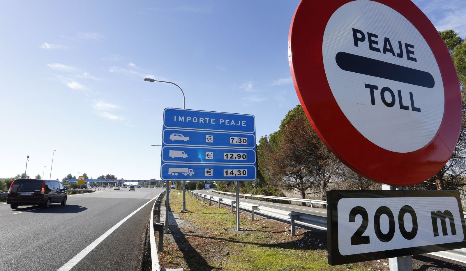 Autopista Sevilla-Cádiz, que afronta en 2019 su último año de peaje.